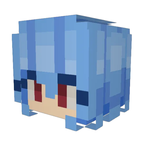 Kari_Ume Minecraft avatar head, 3D render