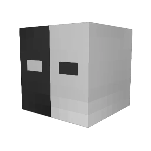 Karibu Minecraft avatar head, 3D render