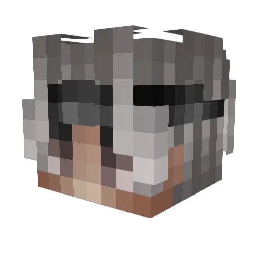 Karichi Minecraft avatar head, 3D render