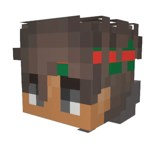 Karim53 Minecraft avatar head, 3D render