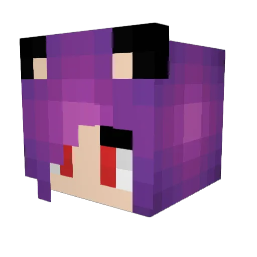 Karin252 Minecraft avatar head, 3D render