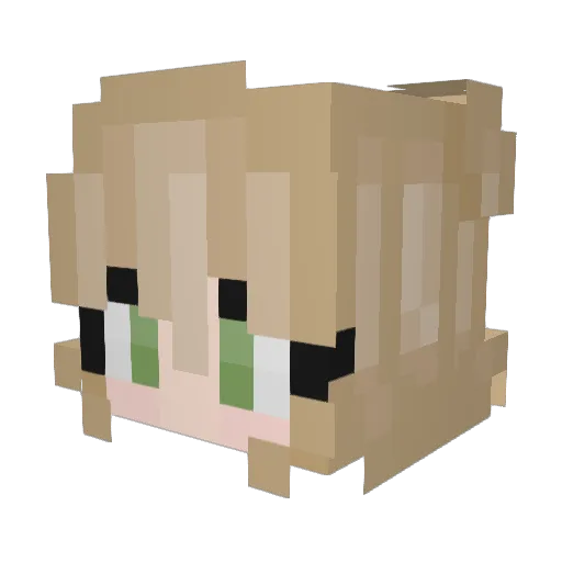 Karindy Minecraft avatar head, 3D render