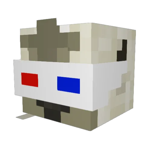 Kario333 Minecraft avatar head, 3D render