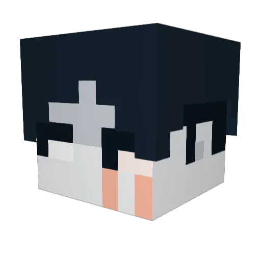 Karion Minecraft avatar head, 3D render