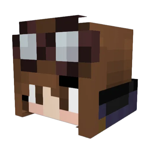Karipie Minecraft avatar head, 3D render