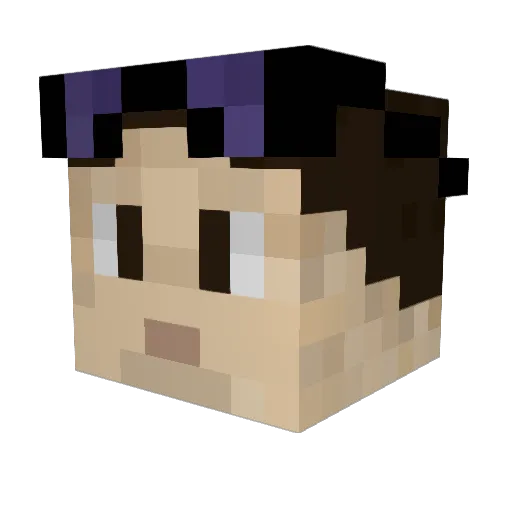 Karishaha Minecraft avatar head, 3D render