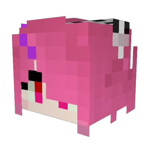 Karishma Minecraft avatar head, 3D render