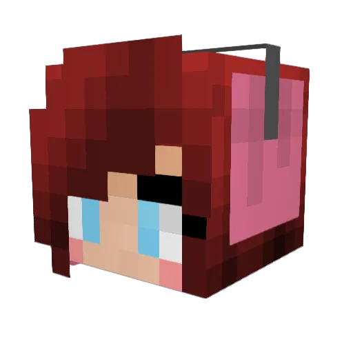 Karissabarnes Minecraft avatar head, 3D render