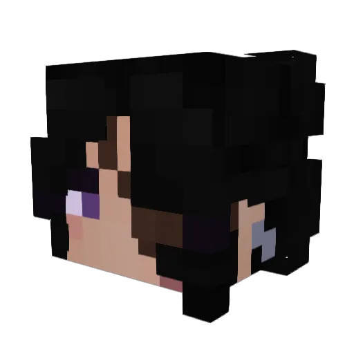 Karisse_ Minecraft avatar head, 3D render