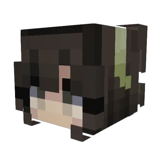 Karisune Minecraft avatar head, 3D render