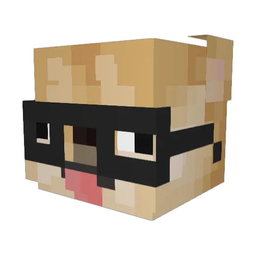 Kariusz Minecraft avatar head, 3D render