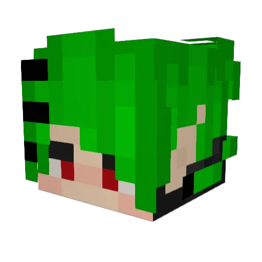 Karl0tokonoko Minecraft avatar head, 3D render