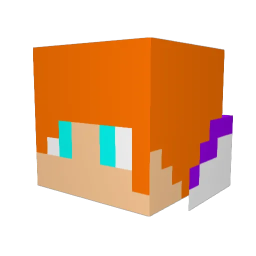 KarlM_ Minecraft avatar head, 3D render