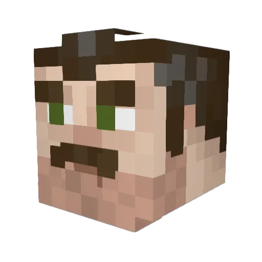 KarlPootisIII Minecraft avatar head, 3D render