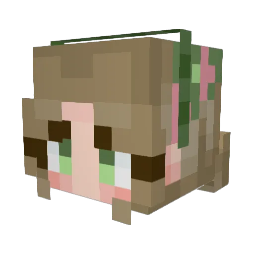 KarlaF Minecraft avatar head, 3D render