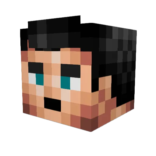 Karlbruno Minecraft avatar head, 3D render
