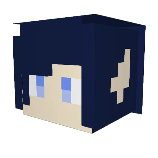 Karlcowcow Minecraft avatar head, 3D render