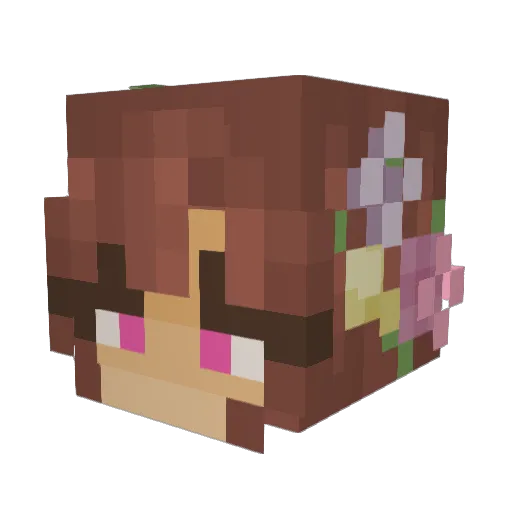 Karlee666 Minecraft avatar head, 3D render