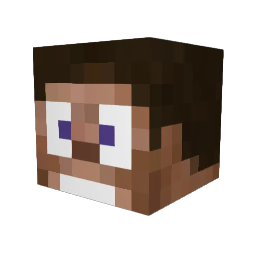 Karlhe1nz Minecraft avatar head, 3D render