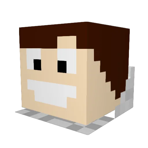 Karlik99 Minecraft avatar head, 3D render