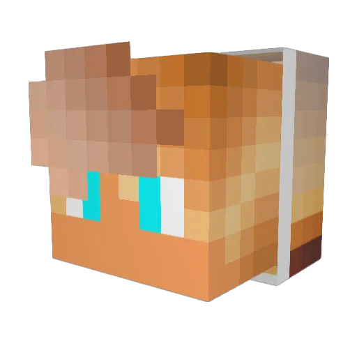 Karlowen Minecraft avatar head, 3D render