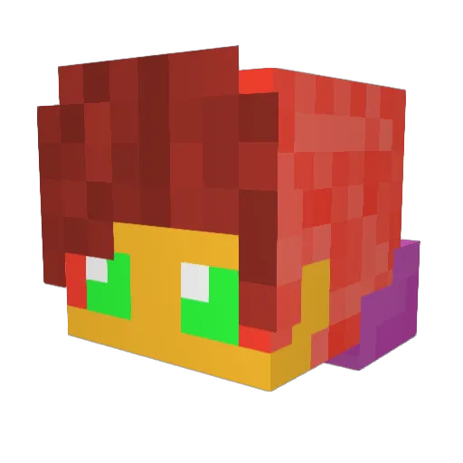 Karlpogmc Minecraft avatar head, 3D render