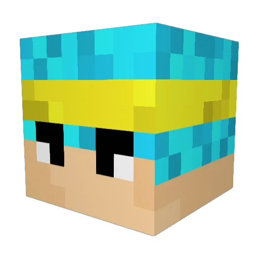 Karlsssonn Minecraft avatar head, 3D render