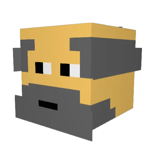 KarltonMarx Minecraft avatar head, 3D render