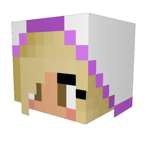 Karly63 Minecraft avatar head, 3D render