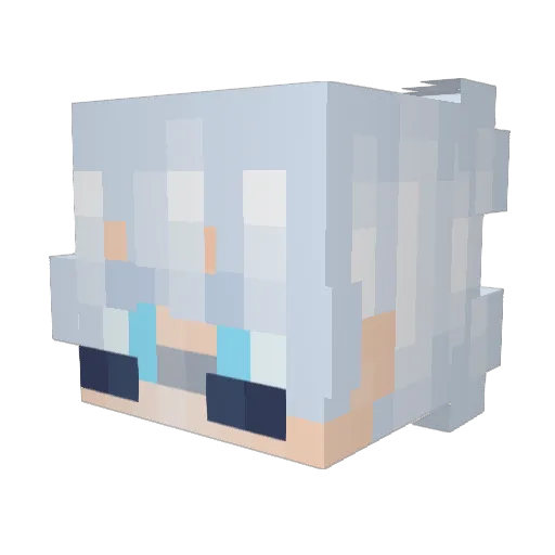 Karma11k Minecraft avatar head, 3D render