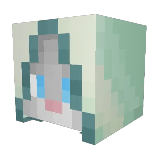 Karma6H Minecraft avatar head, 3D render