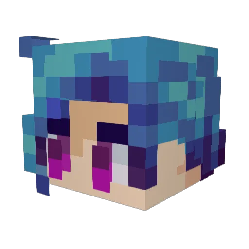 KarmaBabe Minecraft avatar head, 3D render