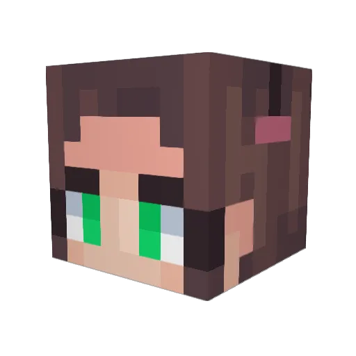 KarmaBunny5 Minecraft avatar head, 3D render