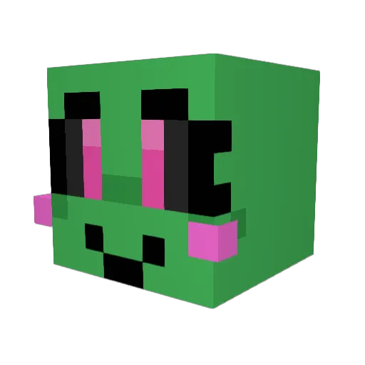 KarmaDemi Minecraft avatar head, 3D render
