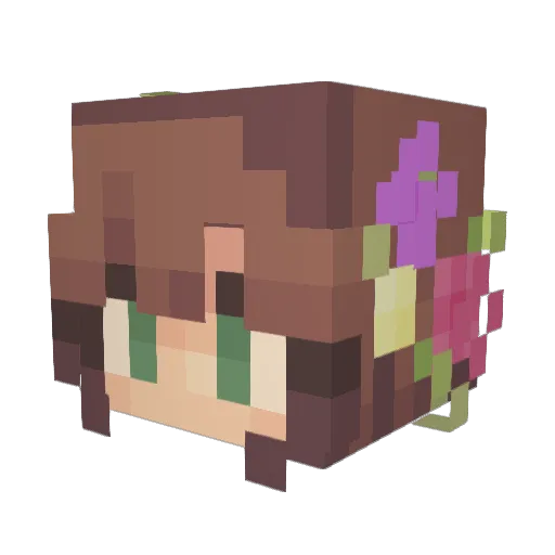 KarmaKitty5 Minecraft avatar head, 3D render