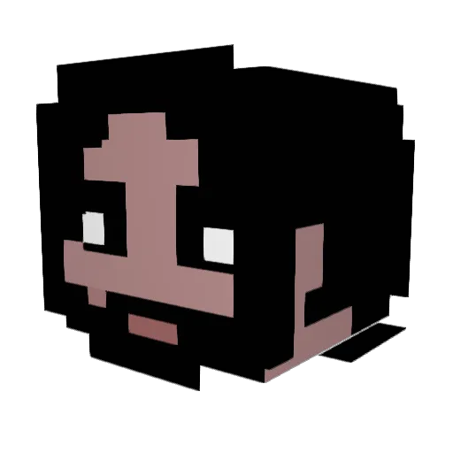 KarmaLeto Minecraft avatar head, 3D render