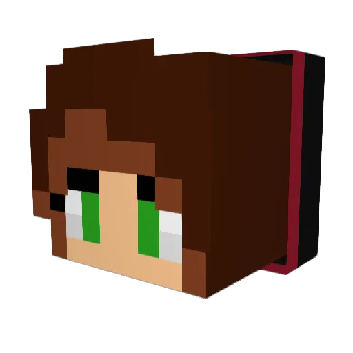 KarmaLin Minecraft avatar head, 3D render