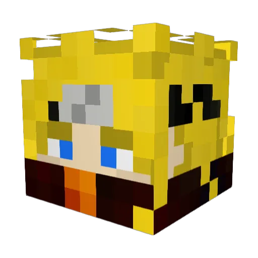 KarmaO2 Minecraft avatar head, 3D render