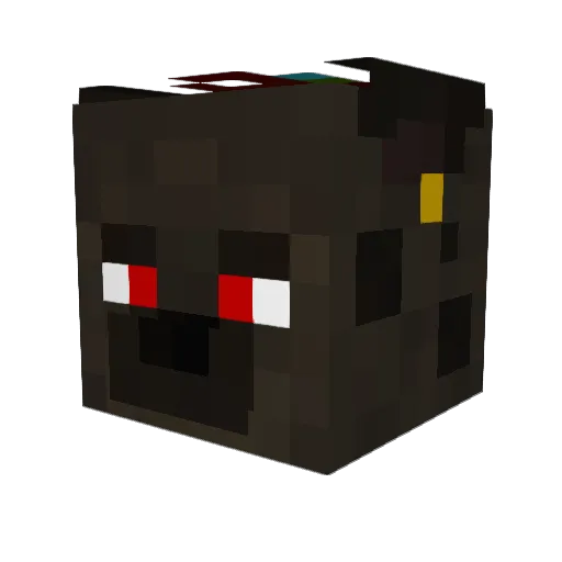 KarmaRiot Minecraft avatar head, 3D render