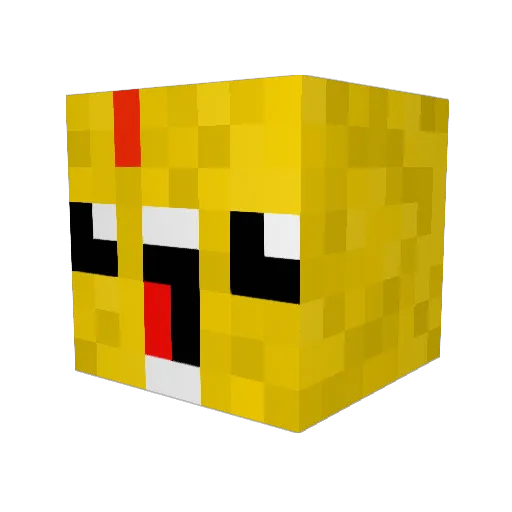 Karma_edit Minecraft avatar head, 3D render