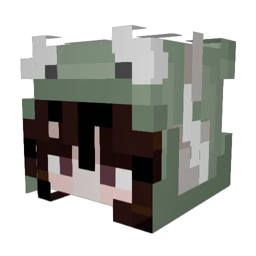 Karmaaaaaaaaaa Minecraft avatar head, 3D render