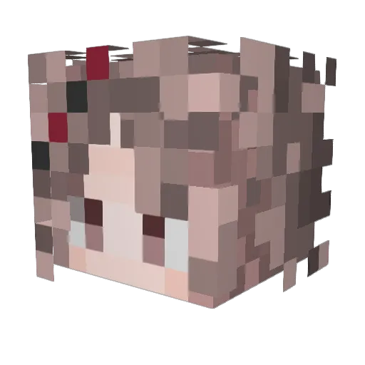 Karmapr Minecraft avatar head, 3D render