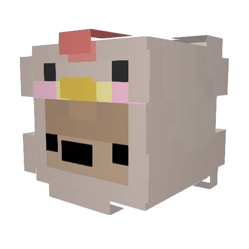 KarmeI Minecraft avatar head, 3D render