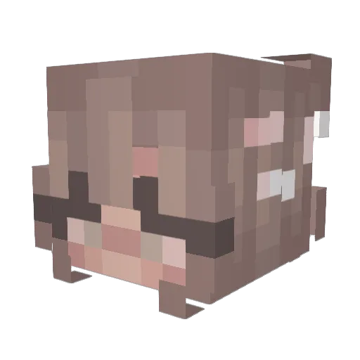 Karmella_ Minecraft avatar head, 3D render