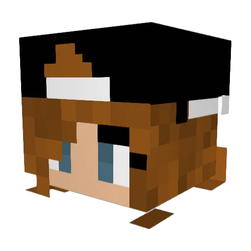 Karmelllll Minecraft avatar head, 3D render