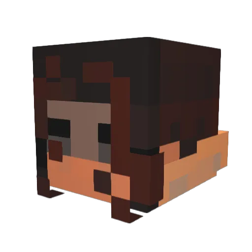 Karmen82 Minecraft avatar head, 3D render