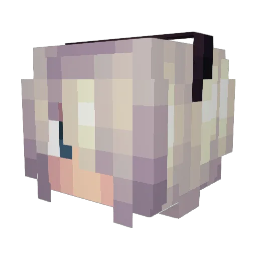 Karmezi Minecraft avatar head, 3D render