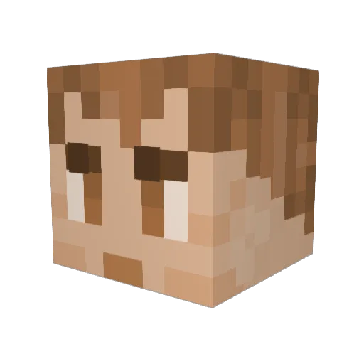 KarnakDeLuc Minecraft avatar head, 3D render