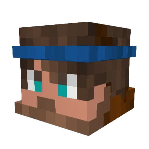 Karnasas Minecraft avatar head, 3D render