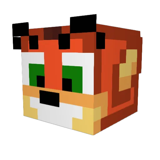 Karnickel03 Minecraft avatar head, 3D render